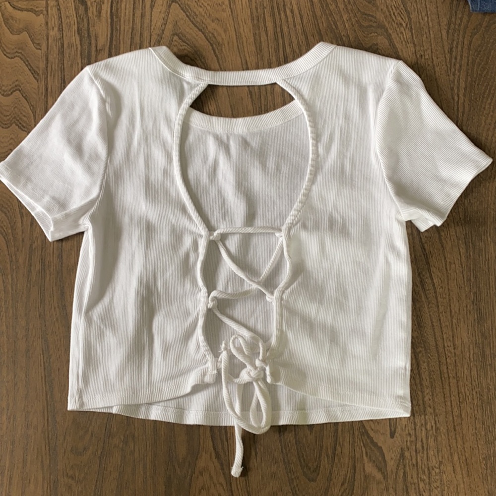 Wild fable crop top tie back